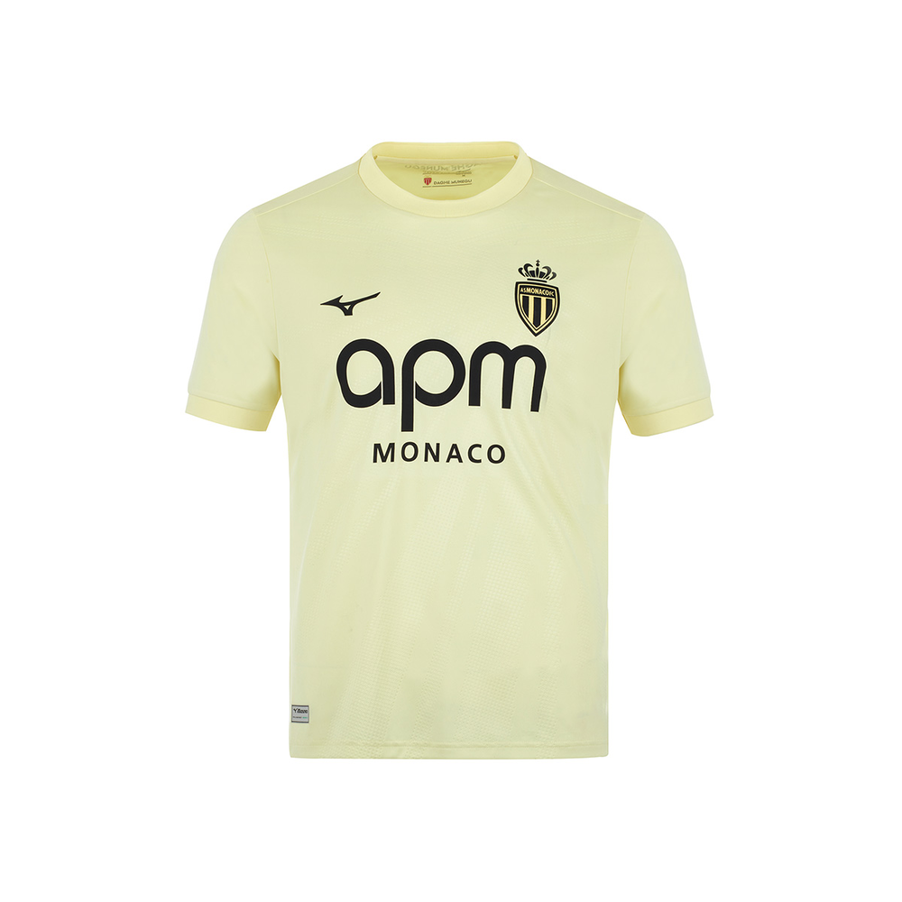 Mizuno 3rd Jersey AS Monaco Men 25/26 Fusstball Wax Gelb Herren Grösse M